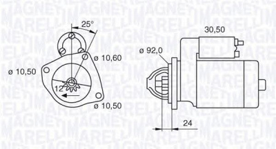 MAGNETI MARELLI 063280020010 -  Стартер
